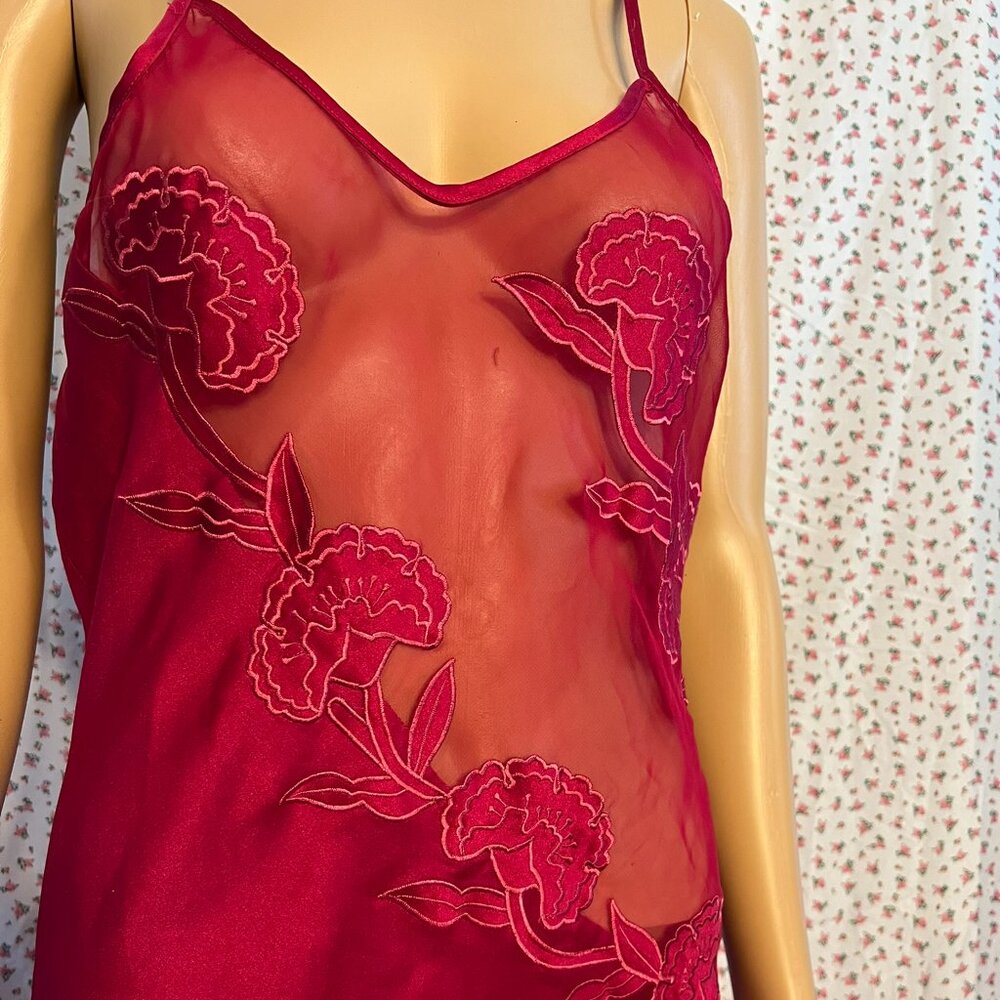 Vintage Victoria's Secret Cranberry Red Nightgown